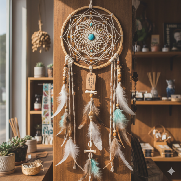 Filtro dos Sonhos "Aura Serene" - Artesanal e Energético